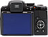 Back side of Nikon Coolpix P500 digital camera