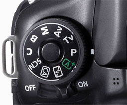 Canon 70D review -- Mode dial