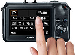 Canon EOS M review -- Touch panel