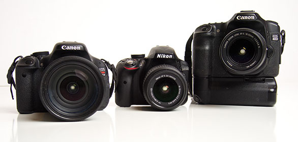 Nikon D3300 Review -- D3300, Canon T3i and 40D together