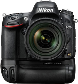 Nikon D610 Review -- D610 with MB-D14 battery grip