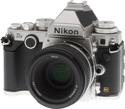 Nikon DF Review -- Front quarter view