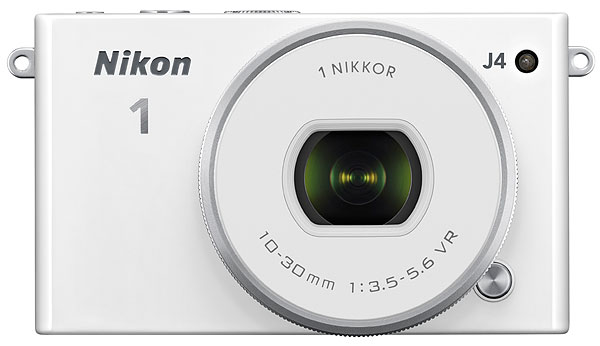 Nikon J4 Review -- front view, white