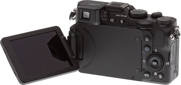 Nikon P7800 Review -- Back view with LCD extended