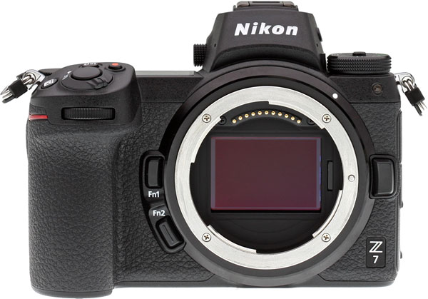 Nikon Z7 Review -- Front view without lens attached.