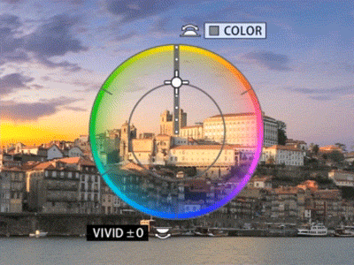 Olympus OM-D E-M1 review -- Color adjustment in viewfinder