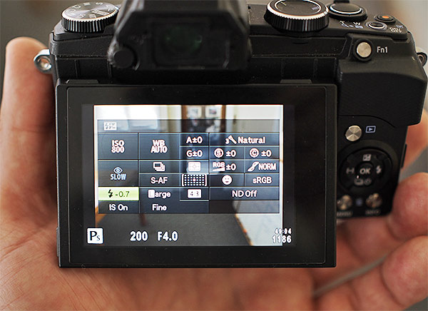 Olympus Stylus 1 review - Super Control Panel