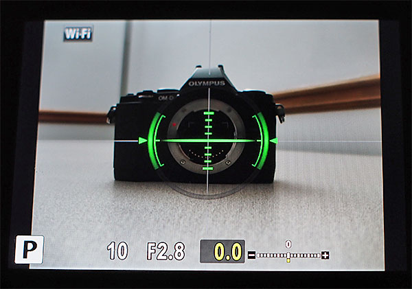 Olympus Stylus 1 Review -- 3D gauge display