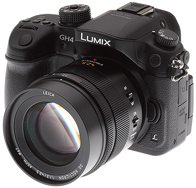 Panasonic GH4 Review -- 3/4 front left view