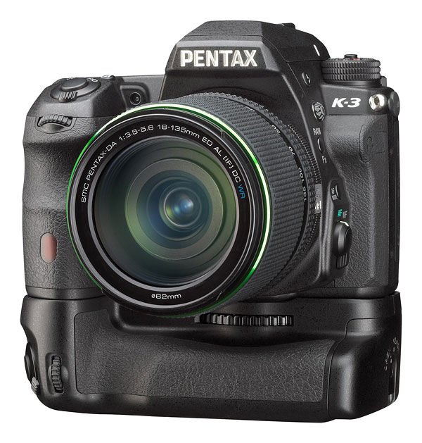 Pentax K-3 Review -- Pentax K-3 with battery grip