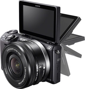 Sony NEX-5T Review -- LCD monitor articulation