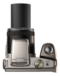 Olympus' SP-820UZ iHS digital camera. Photo provided by Olympus. Click for a bigger picture!
