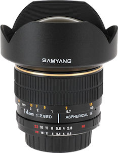 Samyang's 14mm f2.8 IF ED MC Aspherical lens. Photo provided by Samsung Poland. Click for a bigger picture!