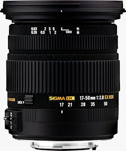 The SIGMA 17-50mm F2.8 EX DC OS HSM lens. Photo provided by Sigma Corp. Click for a bigger picture!