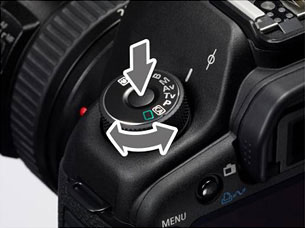 Canon EOS 5D Mark II locking mode dial. Rendering provided by Canon Inc. Click for a bigger picture!
