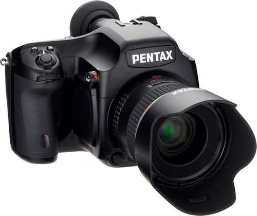 Pentax's weather-sealed medium format 645D DSLR. Photo provided by Hoya Corp. Click for a bigger picture!