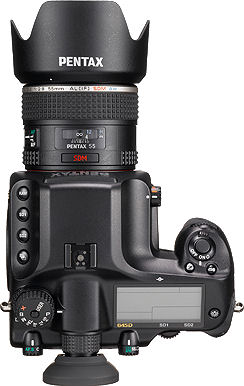 Pentax's 645D digital SLR. Photo provided by Hoya Corp.