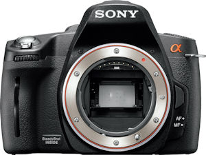 Sony's Alpha DSLR-A390 digital camera. Photo provided by Sony Electronics Inc. Click for a bigger picture!