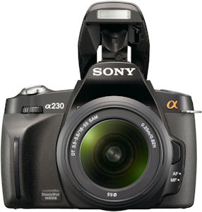 Sony's Alpha DSLR-A230 digital SLR. Photo provided by Sony Electronics Inc. Click for a bigger picture!