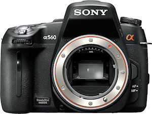 Sony's Alpha DSLR-A560 digital SLR. Photo provided by Sony Electronics Inc. Click for a bigger picture!