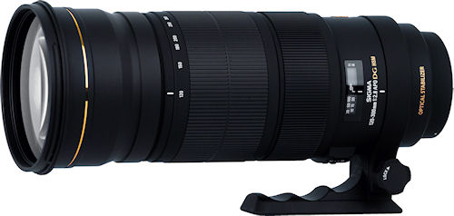 The Sigma APO 120-300mm F2.8 EX DG OS HSM lens. Photo provided by Sigma Corp. of America. Click for a bigger picture!