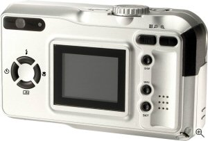 UMAX's AstraPix 670 digital camera. Courtesy of UMAX, with modifications by Michael R. Tomkins. Click for a bigger picture!