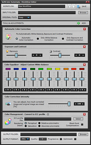 ...as has Automata, shown here in the Workflow Editor. Screenshot provided by SoftColor Oy. Click for a bigger picture!
