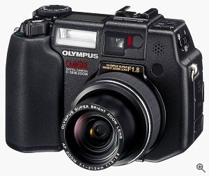 Olympus' C-5050Z digital camera. Courtesy of Olympus Europe, with modifications by Michael R. Tomkins. Click for a bigger picture!
