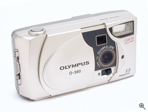 Olympus' Camedia D-380 digital camera. Copyright &copy; 2002, The Imaging Resource. All rights reserved.
