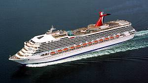 Carnival's 'Triumph', sister ship of the Carnival 'Victory'. Courtesy of Carnival Cruise Lines.