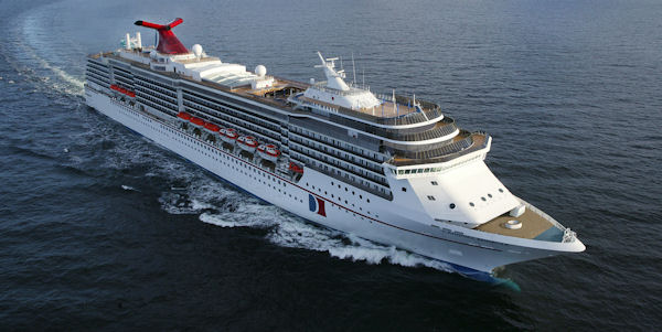 Carnival's Miracle cruise ship. Courtesy of Aker Yards ASA, with modifications by Michael R. Tomkins.
