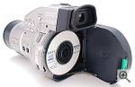 Sony Mavica CD-1000 digital camera, rear view with CD-R drive open.  Copyright (c) 2000, The Imaging Resource - click for a bigger picture!