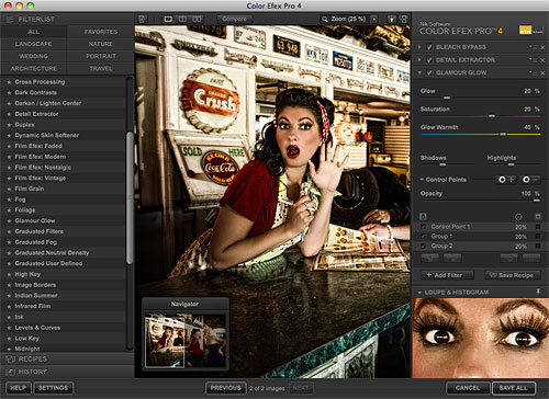 Nik Software's Color Efex Pro 4 in use. Screenshot provided by Nik Software Inc. Click for a bigger picture!
