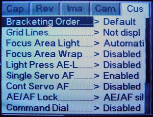Menus on the Kodak DCS Pro 14n LCD display. Photo copyright © 2002, The Imaging Resource. All rights reserved.