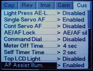 Menus on the Kodak DCS Pro 14n LCD display. Photo copyright © 2002, The Imaging Resource. All rights reserved.