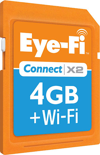 Eye-Fi's 802.11n-compliant Connect X2 4GB and Explore X2 8GB SDHC card join the previously announced Pro X2 8GB model. Rendering provided by Eye-Fi. Click for a bigger picture!