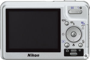 Nikon's Coolpix S2 digital camera. Courtesy of Nikon, with modifications by Michael R. Tomkins. Click for a bigger picture!