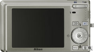 Nikon's Coolpix S510 digital camera. Courtesy of Nikon, with modifications by Michael R. Tomkins. Click for a bigger picture!