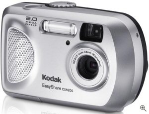 Kodak's EasyShare CX6200 digital camera. Courtesy of Kodak, with modifications by Michael R. Tomkins. Click for a bigger picture!
