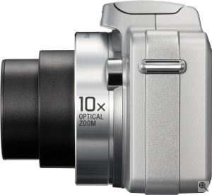 Sony's Cyber-shot DSC-H3 digital camera. Courtesy of Sony, with modifications by Michael R. Tomkins. Click for a bigger picture!