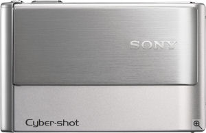 Sony's Cyber-shot DSC-T70 digital camera. Courtesy of Sony, with modifications by Michael R. Tomkins. Click for a bigger picture!