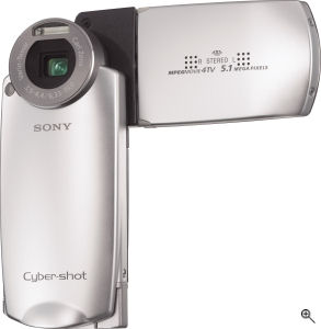 Sony's Cyber-shot M2 digital camera. Courtesy of Sony, with modifications by Michael R. Tomkins. Click for a bigger picture!