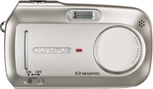 Olympus's D-590 Zoom digital camera. Courtesy of Olympus, with modifications by Michael R. Tomkins. Click for a bigger picture!