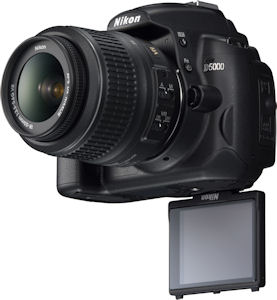Nikon's D5000 single-lens reflex digital camera. Photo provided by Nikon Inc. Click for a bigger picture!