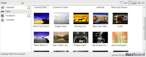 Dazzboard's Facebook application in use. Screenshot provided by Dazzboard. Click for a bigger picture!