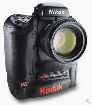 Kodak's DCS 720x professional digital SLR. Courtesy of Eastman Kodak Co. - click for a bigger picture!