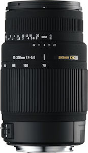 Sigma's 70-300mm F4-5.6 DG OS lens. Photo provided by Sigma Corp. Click for a bigger picture!