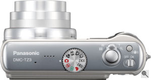 Panasonic's Lumix DMC-TZ3 digital camera. Courtesy of Panasonic, with modifications by Michael R. Tomkins.