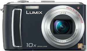 Panasonic's Lumix DMC-TZ4 digital camera. Courtesy of Panasonic, with modifications by Michael R. Tomkins. Click for a bigger picture!