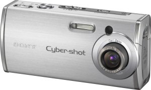 Sony's Cyber-shot DSC-L1 digital camera. Courtesy of Sony, with modifications by Michael R. Tomkins. Click for a bigger picture!
